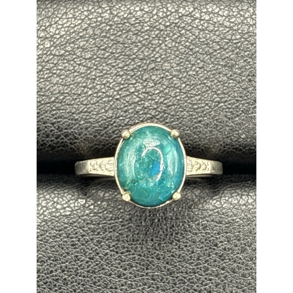 STS JTV Sterling Silver Turquoise Ring Size 8.75 F8
